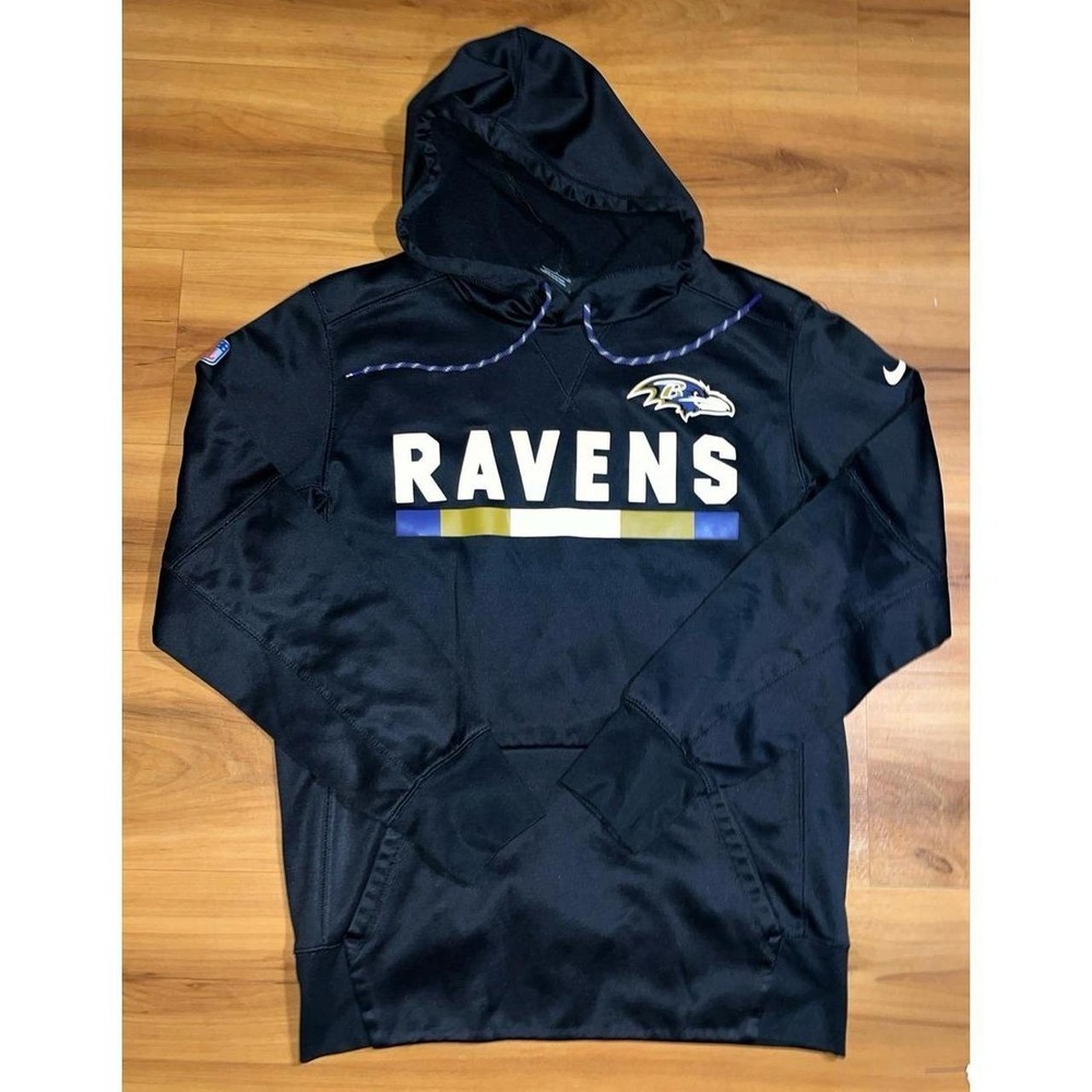 Mens Nike Baltimore Ravens NFL Football Pullover Athletic Sweatshirt Hoodie